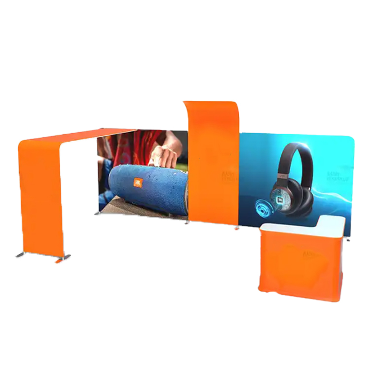 wholesale portable folding aluminum tube tension fabric display 3x3 standard booth exhibition booth